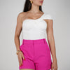 Alicia Shorts – Vibrant High-Waisted Tailored Fit