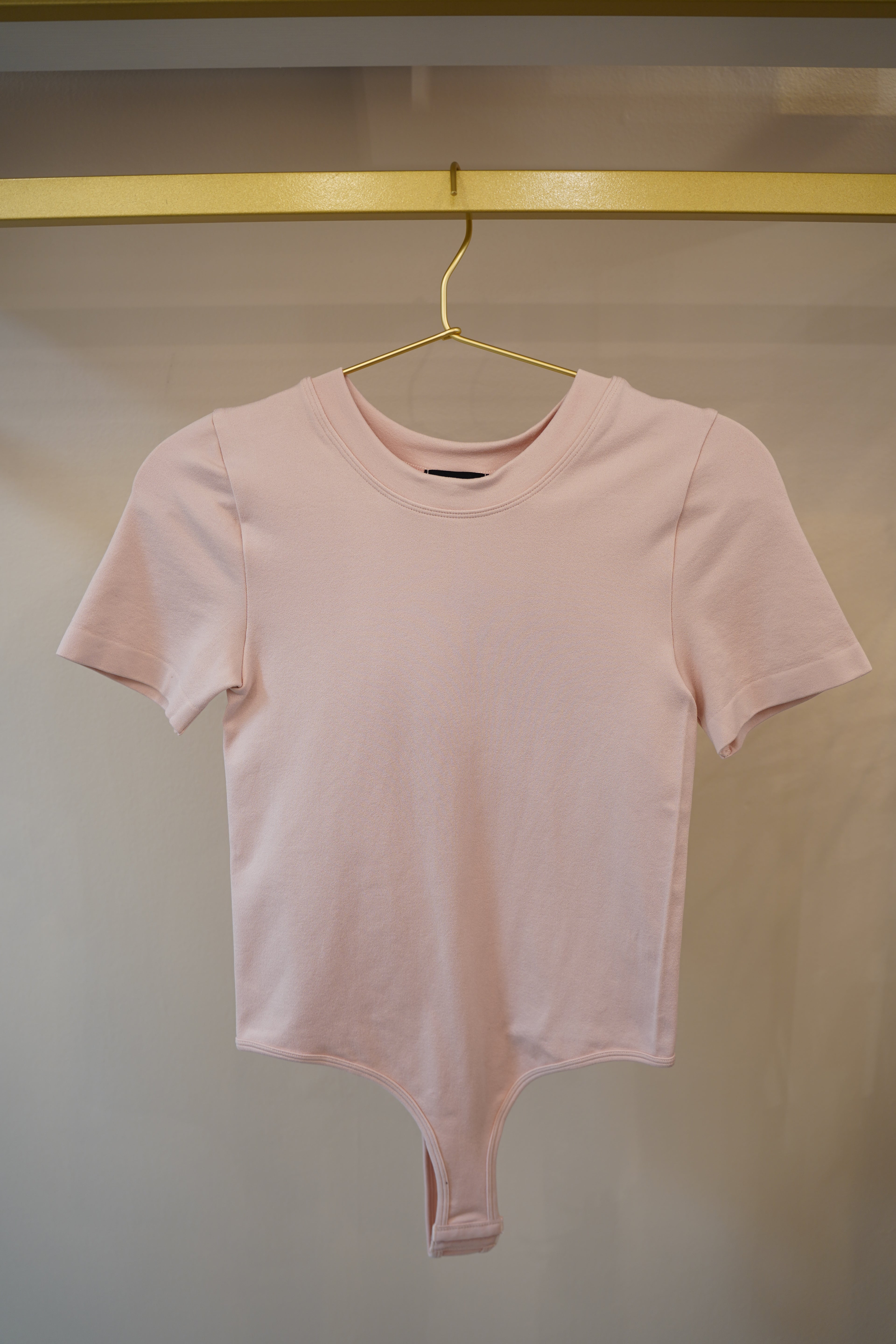 Round Neck Short Sleeve Bodysuit - Carema Boutique