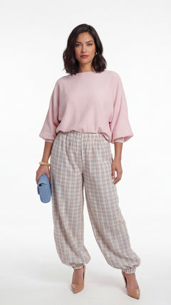 Navira Plaid Aladdin Pants