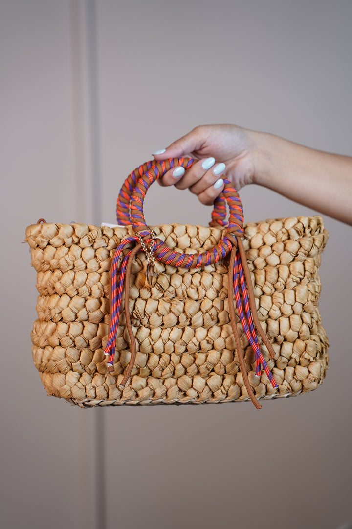 Strappé Woven Circle Handle Bags – Tropical Texture Meets Playful Design - Carema Boutique