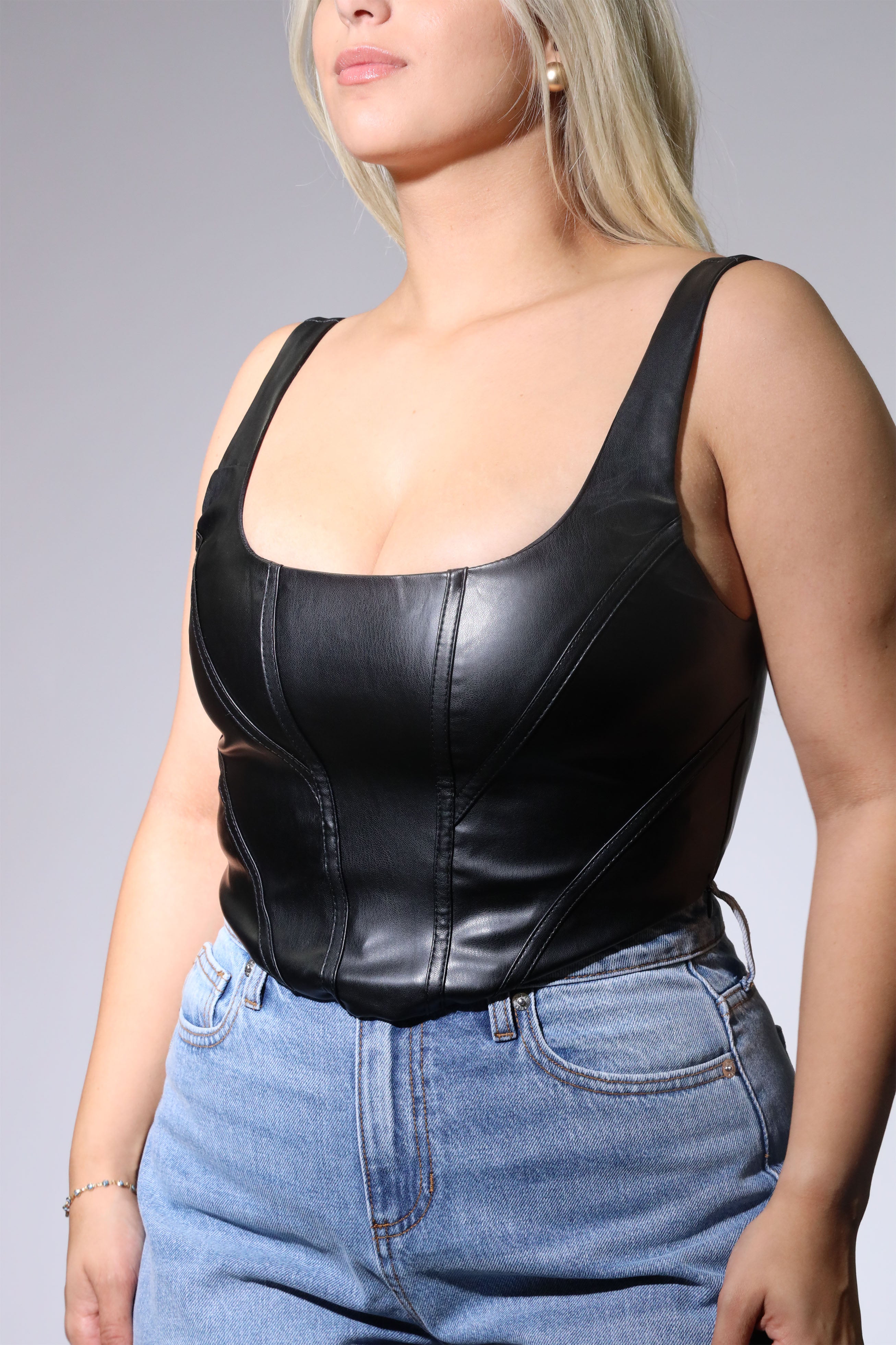 Leather Crop Top