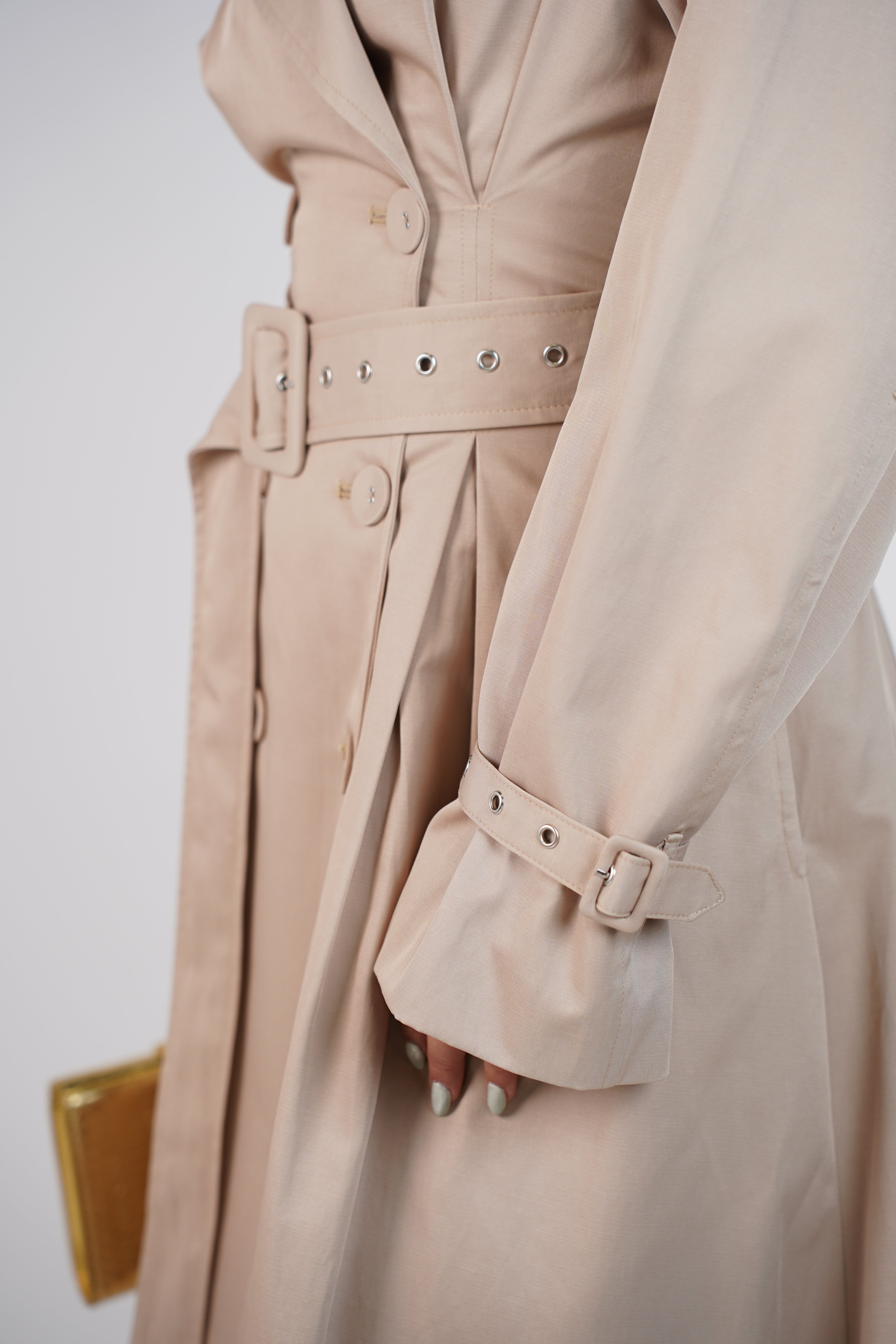 Cesira Trench Coat – Timeless Belted Midi Trench