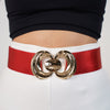Elaroux Metallic Belt – Sculpted Statement Buckle