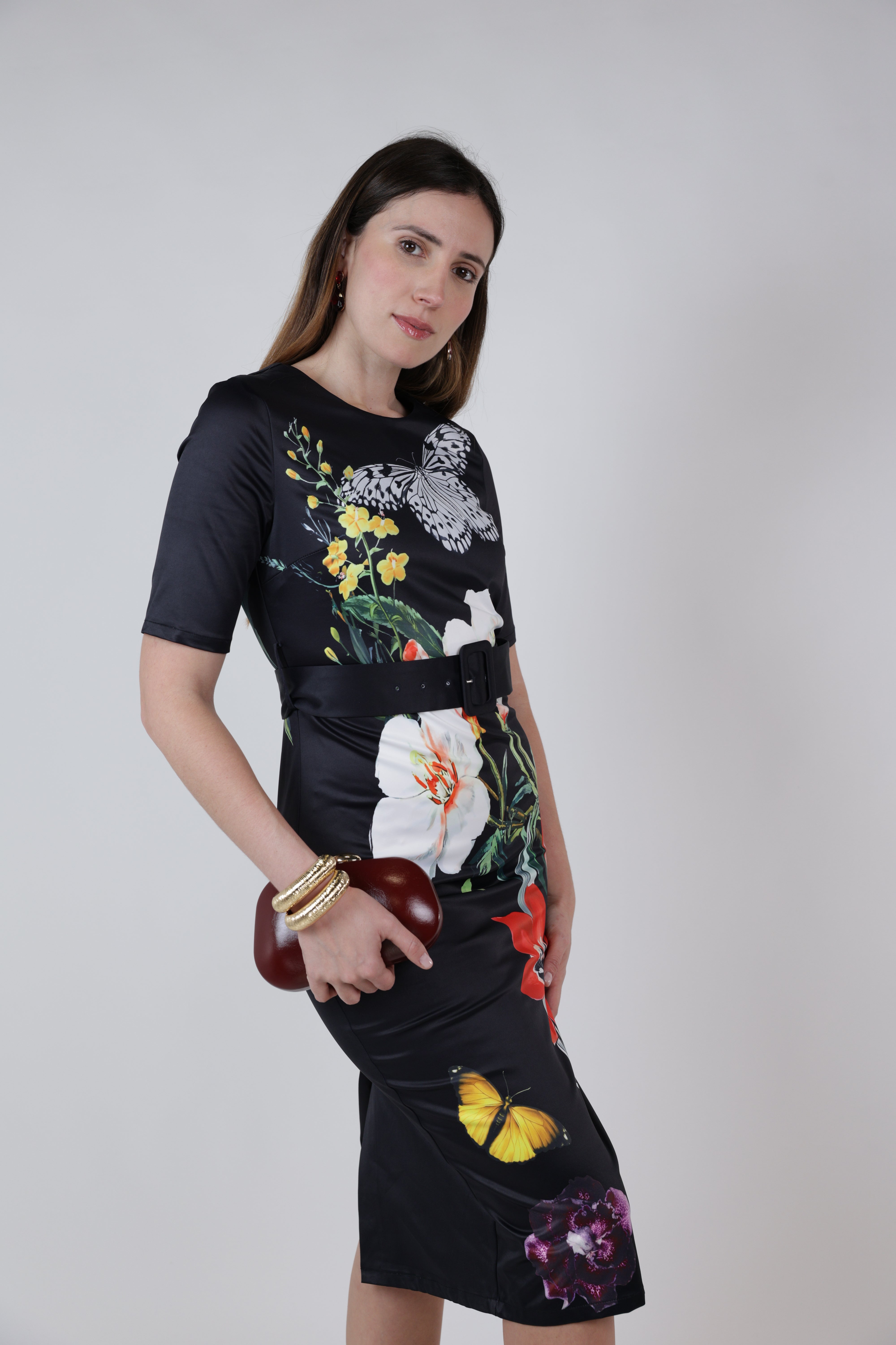 Zylen Floral Midi Dress