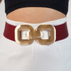 Montea Shiny Belt – Statement Gold Buckle Elastic Belt