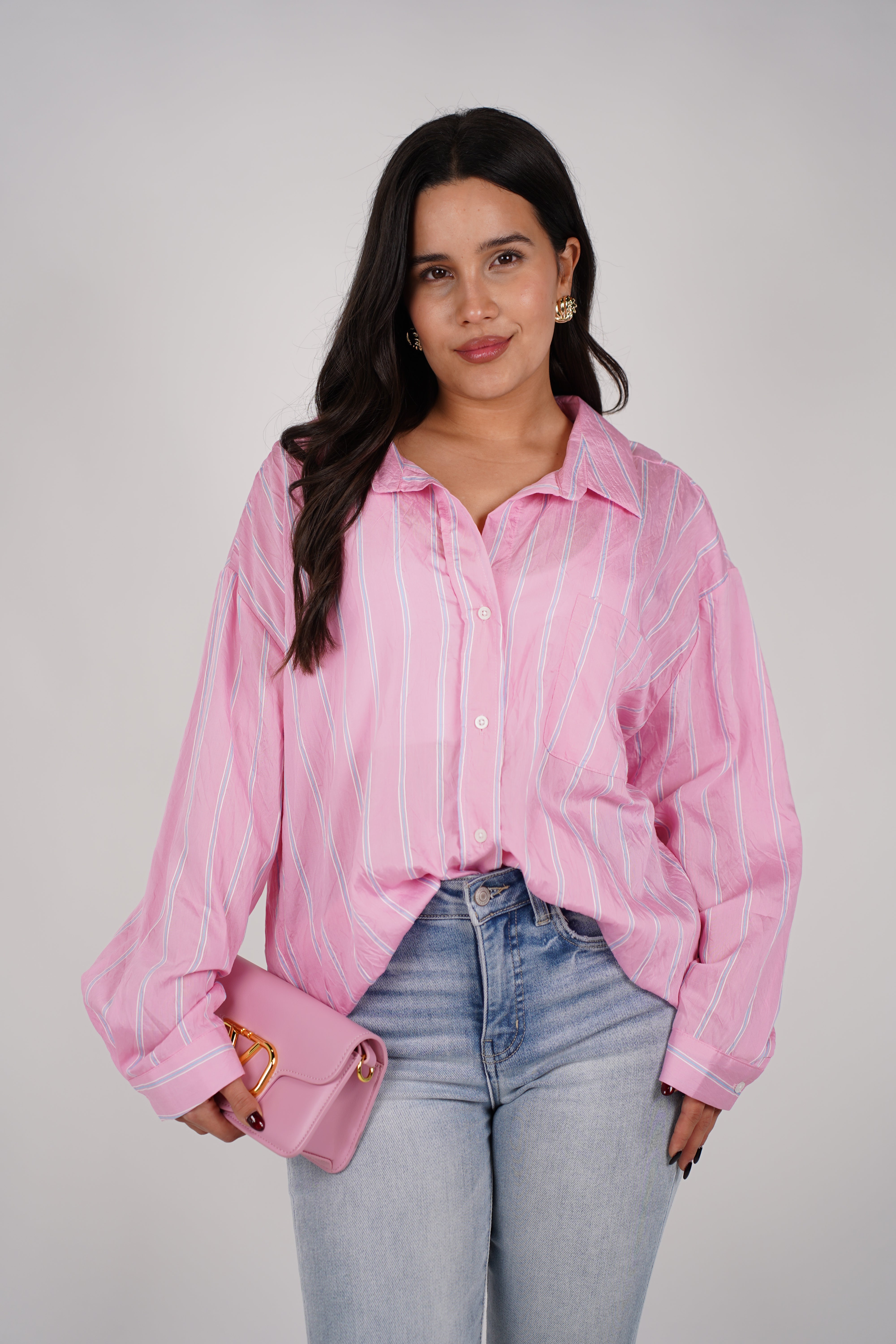 Ruva Stripped Oversized Button Down