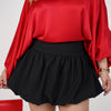 Elvère Mini Bubble Skirt – Structured Waist with Voluminous Bubble Hem