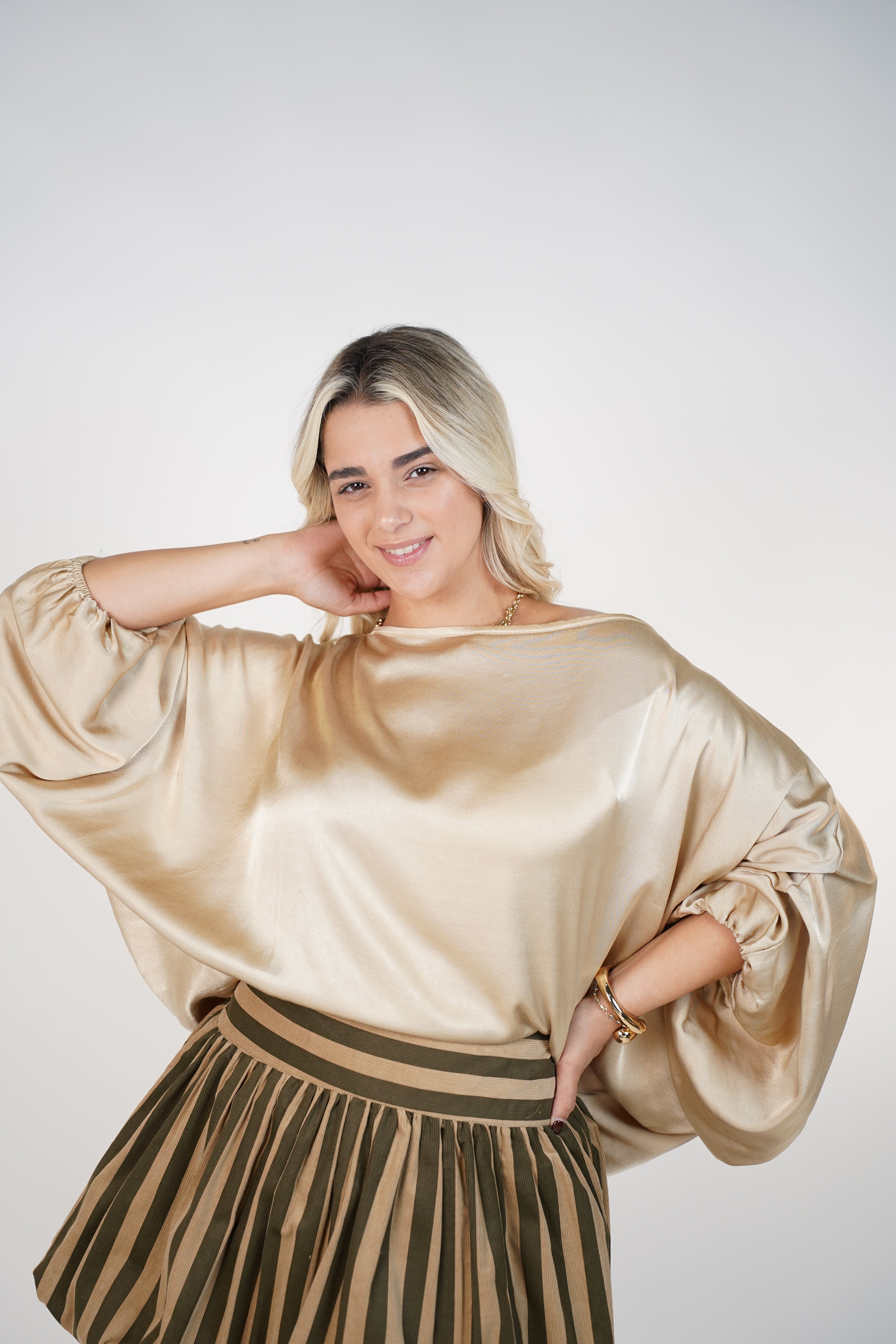 Luma Satin Blouse – Plum Radiance with Effortless Flow