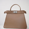 Solenne Leather Bag – Elegant Top-Handle Statement Purse
