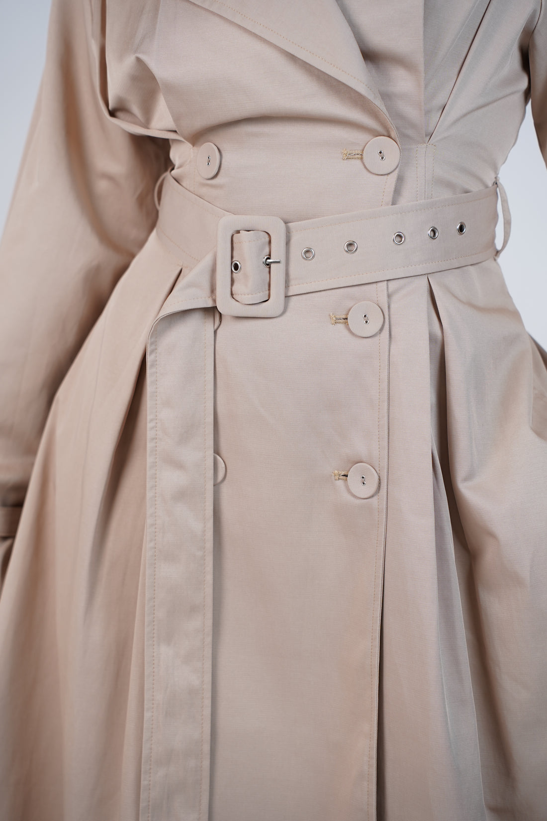 Cesira Trench Coat – Timeless Belted Midi Trench