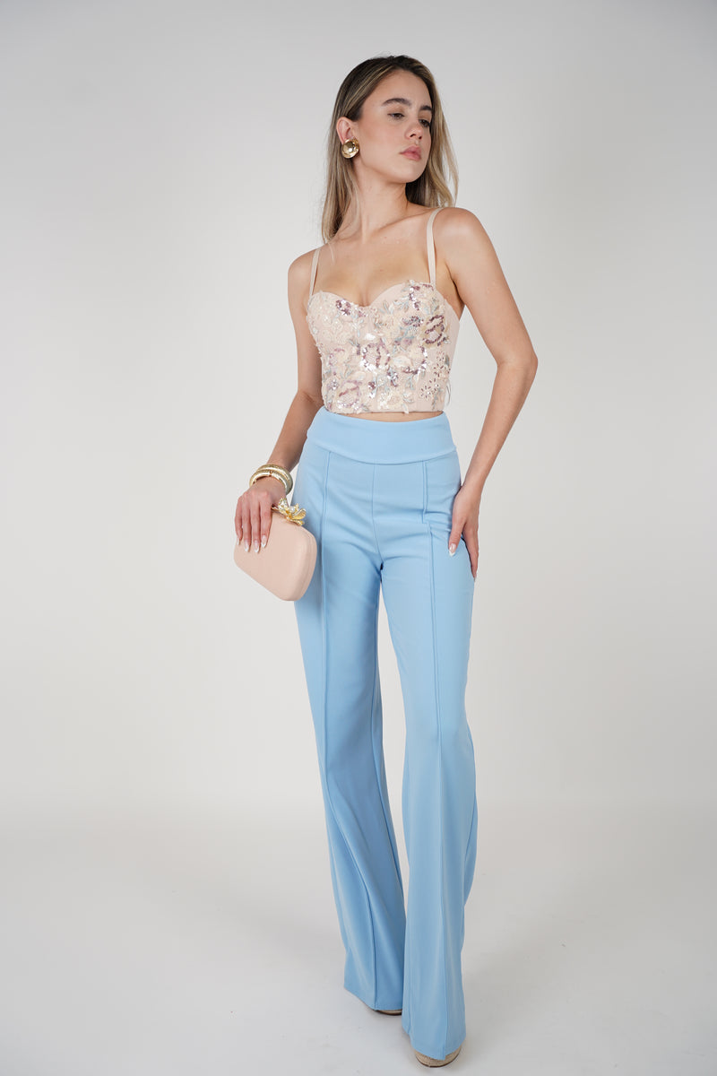 Seryn Corset Embellished Top – Romantic Elegance with a Sparkle