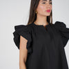 Delyra Top – Soft Blue Ruffle Sleeve Blouse