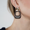 Omelis Wood Earrings – Natural-Inspired Drop Earrings with Modern Detail