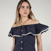Tareli Yareli Top – Off-Shoulder Ruffle Charm