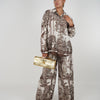 Zelyn Silk Pants Set – Luxe Printed Two-Piece for Effortless Elegance
