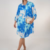 Aylin Stamped Linen Dress – Bright Yellow & Lime Button-Down Shirt Dress
