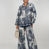 Zelyn Silk Pants Set – Luxe Printed Two-Piece for Effortless Elegance