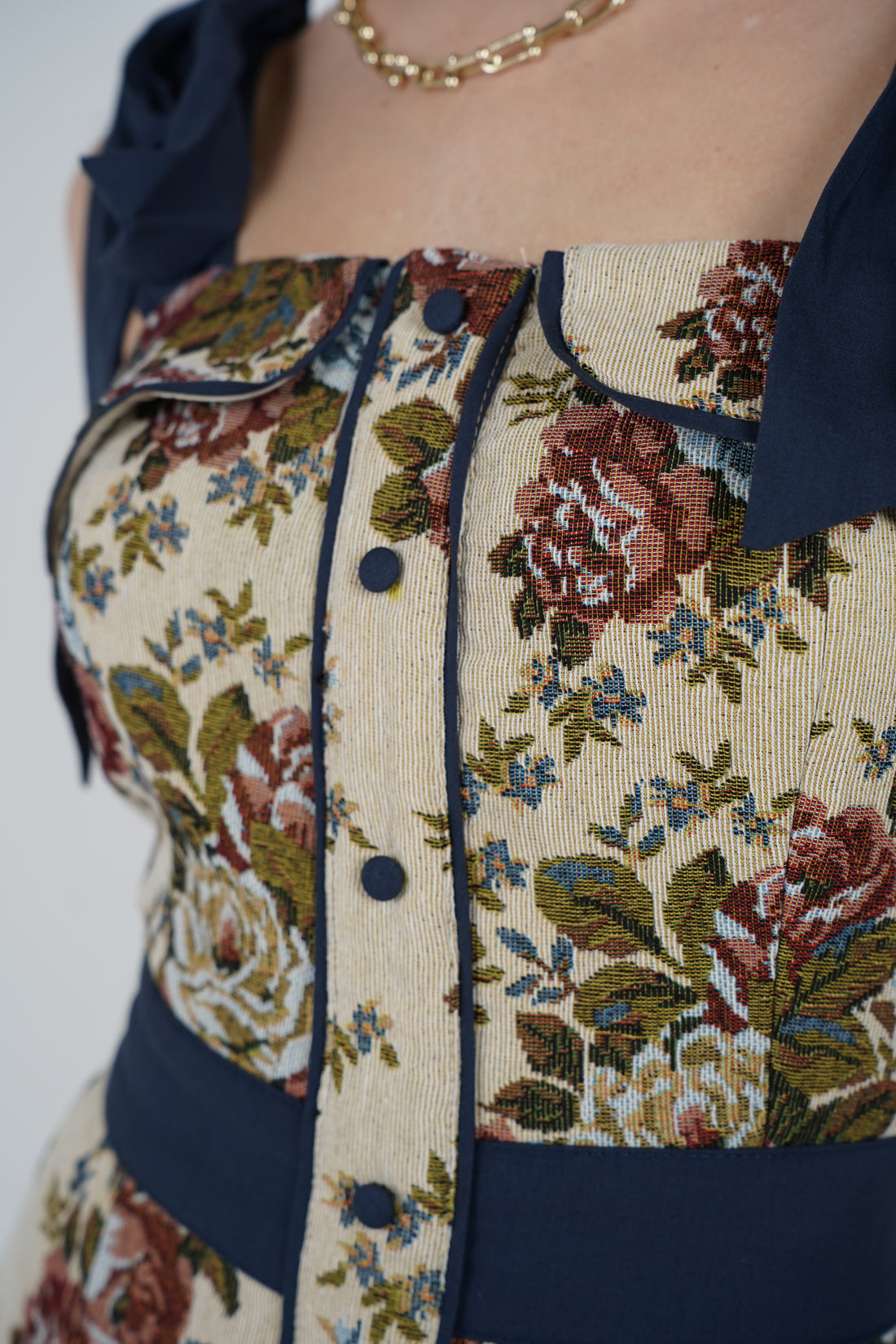 Elysha Floral Vintage Maxi Dress – Classic Elegance with Retro-Inspired Florals