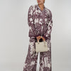 Zelyn Silk Pants Set – Luxe Printed Two-Piece for Effortless Elegance