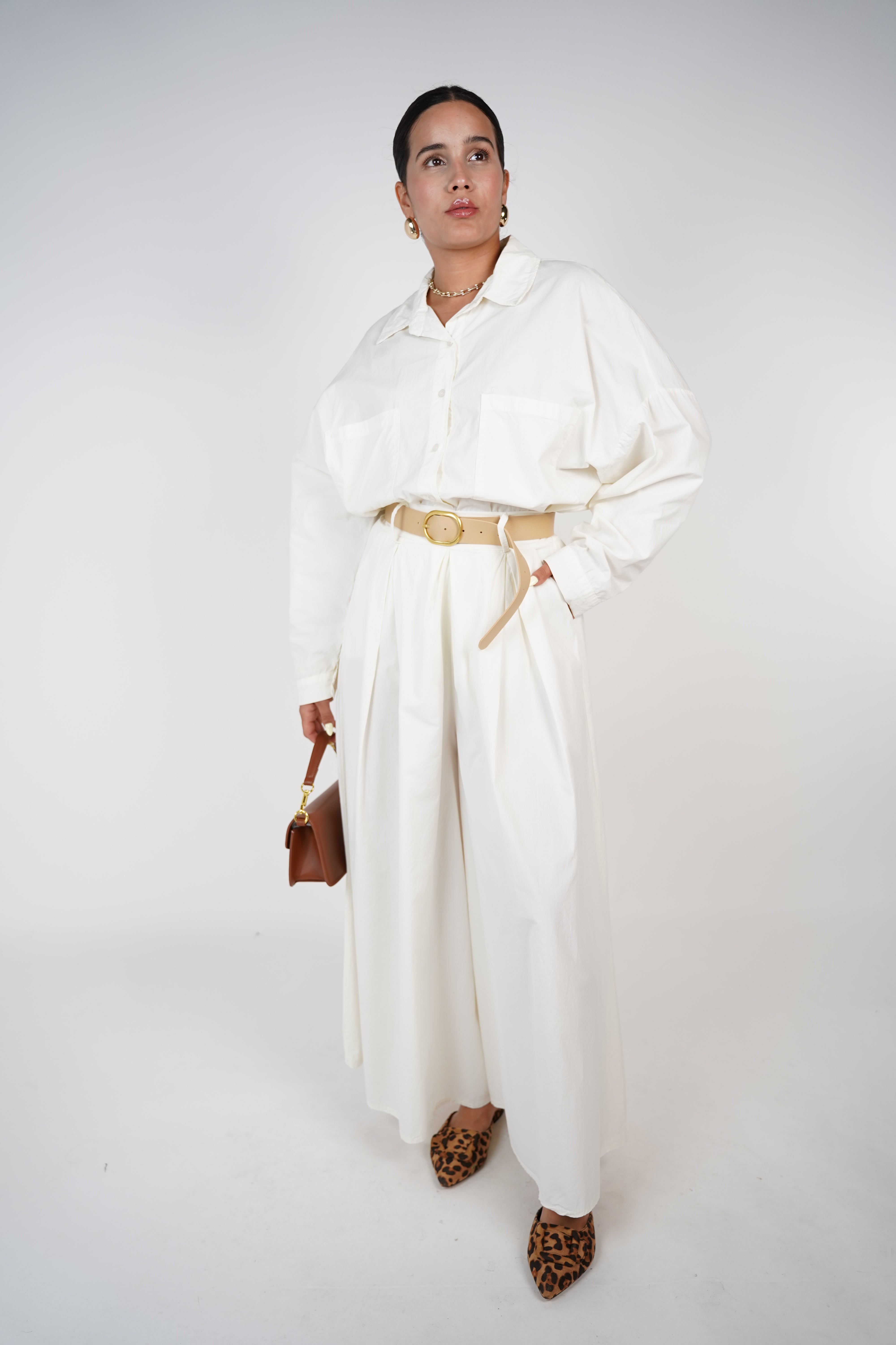 Lovie Belted Wide Leg Pants – Minimal, Flowing & Chic