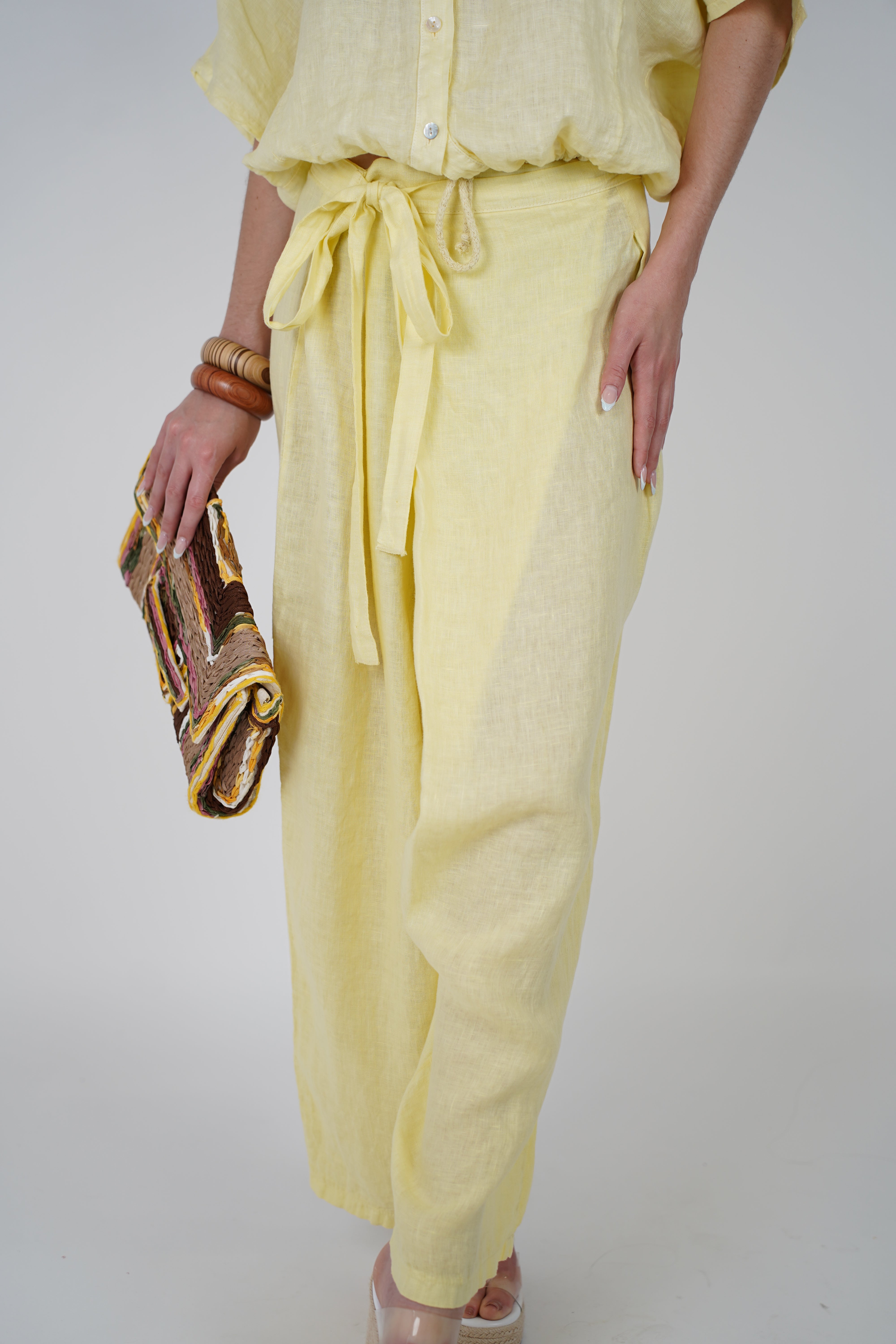 Vionel Linen Pants – Relaxed Fit with Adjustable Tie Waist