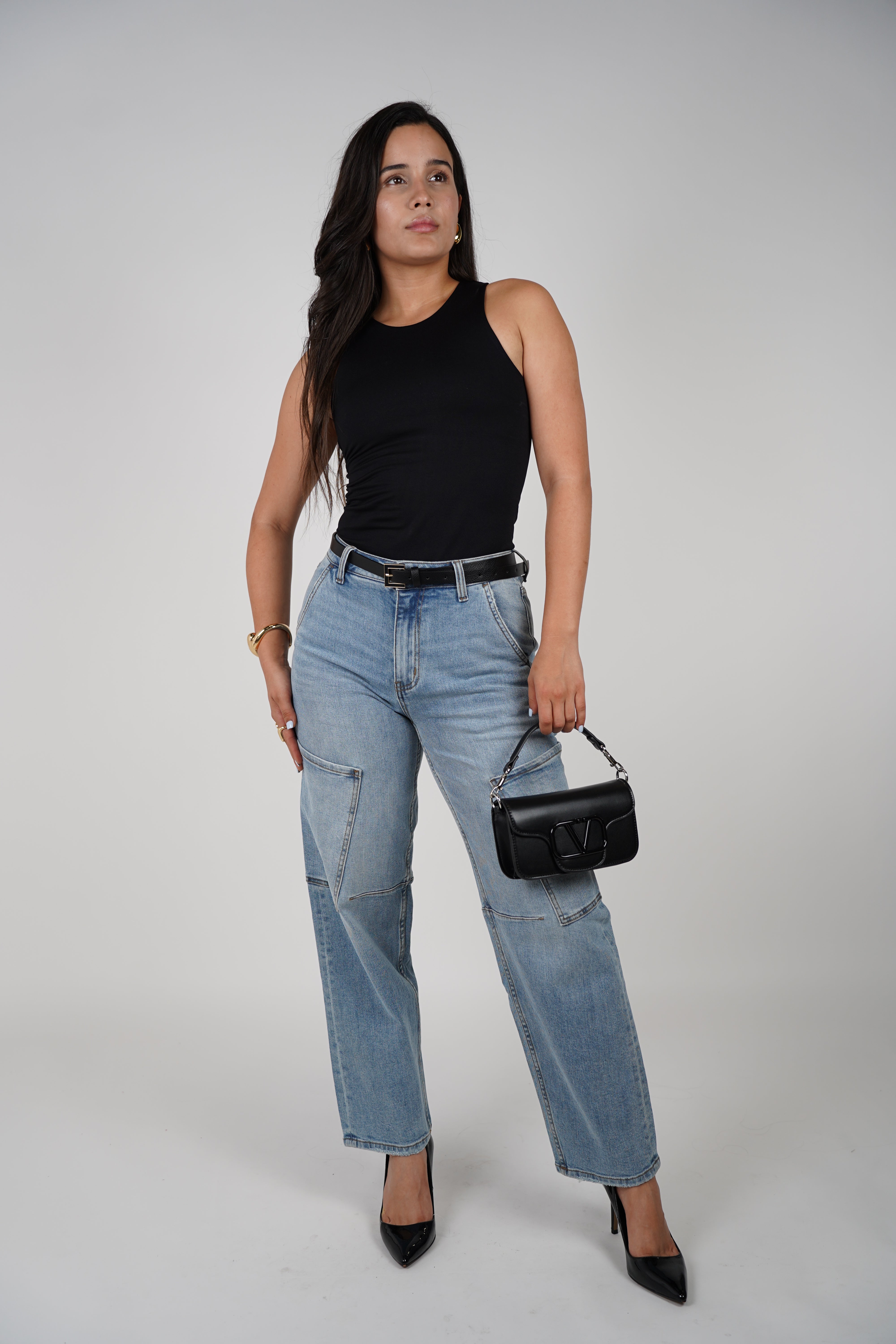 Jomel Cargo Barrel Jeans – Utility Style with a Chic Fit