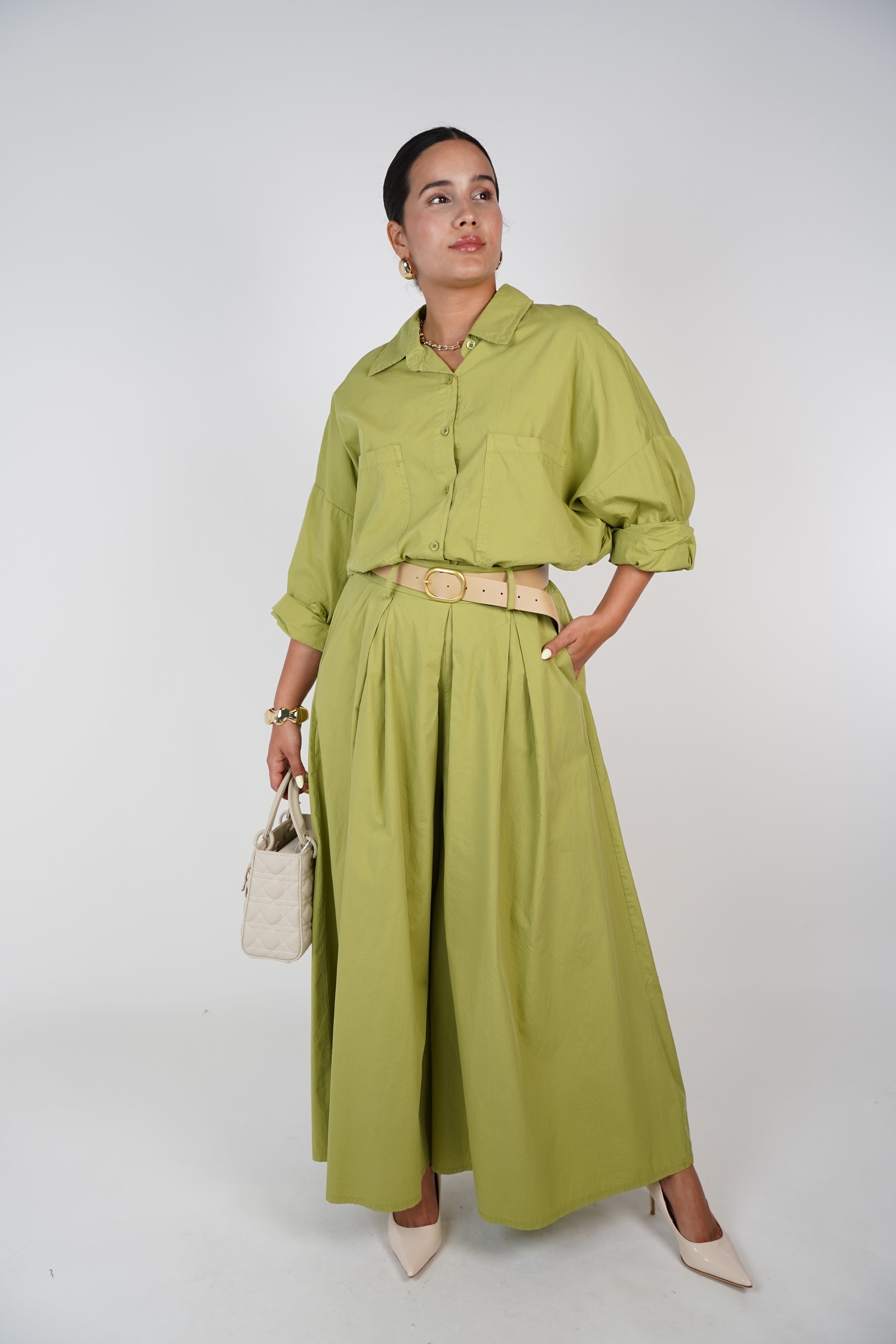 Lovie Belted Wide Leg Pants – Minimal, Flowing & Chic