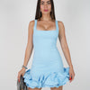 Thalani Mini Ruffle Dress – Sleek and Playful Statement