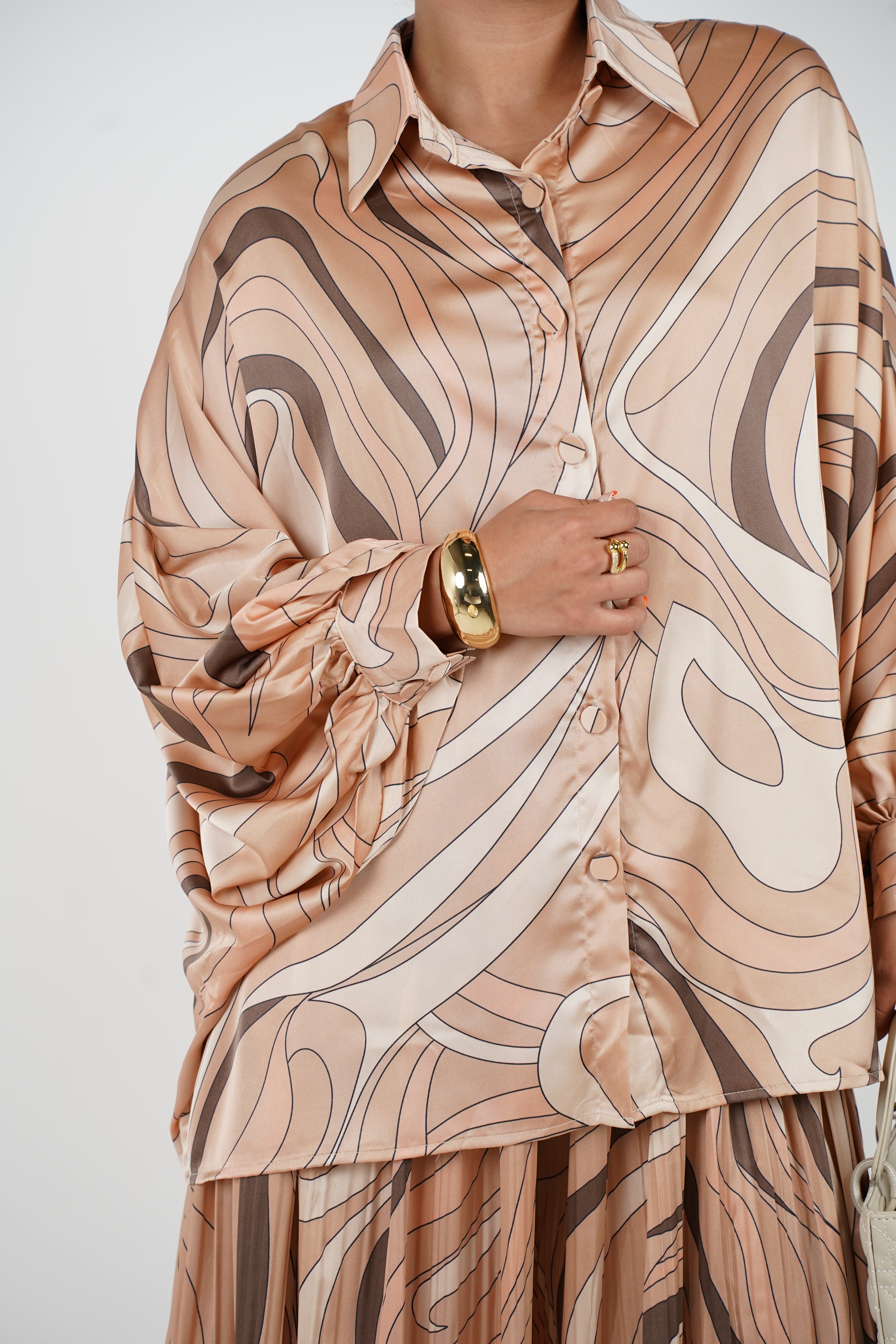 Calira Stamped Pants Set - Effortless Elegance