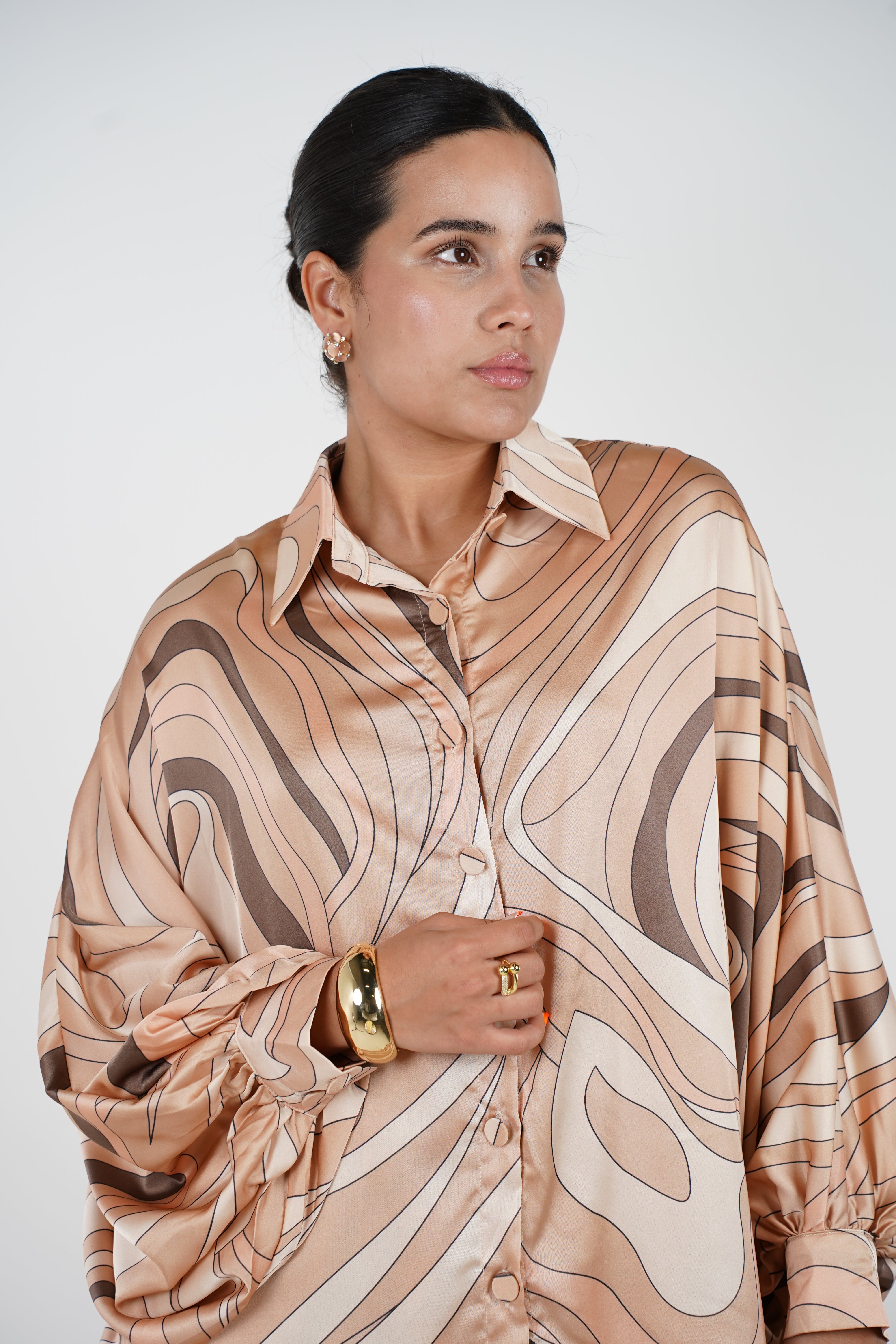 Calira Stamped Pants Set - Effortless Elegance