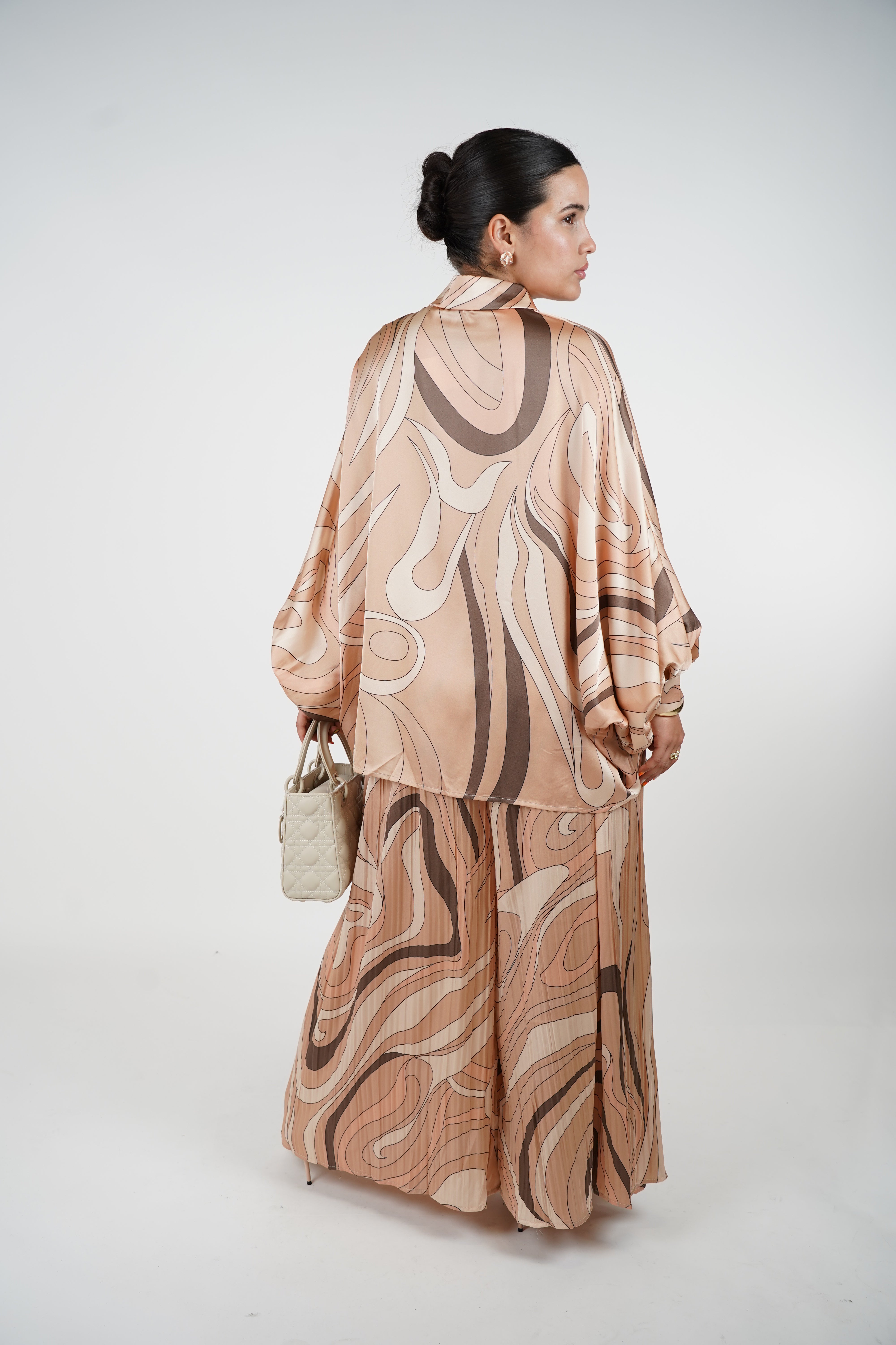 Calira Stamped Pants Set - Effortless Elegance