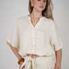 Vionel Linen Top – Lightweight Button-Up in Sunny Hues