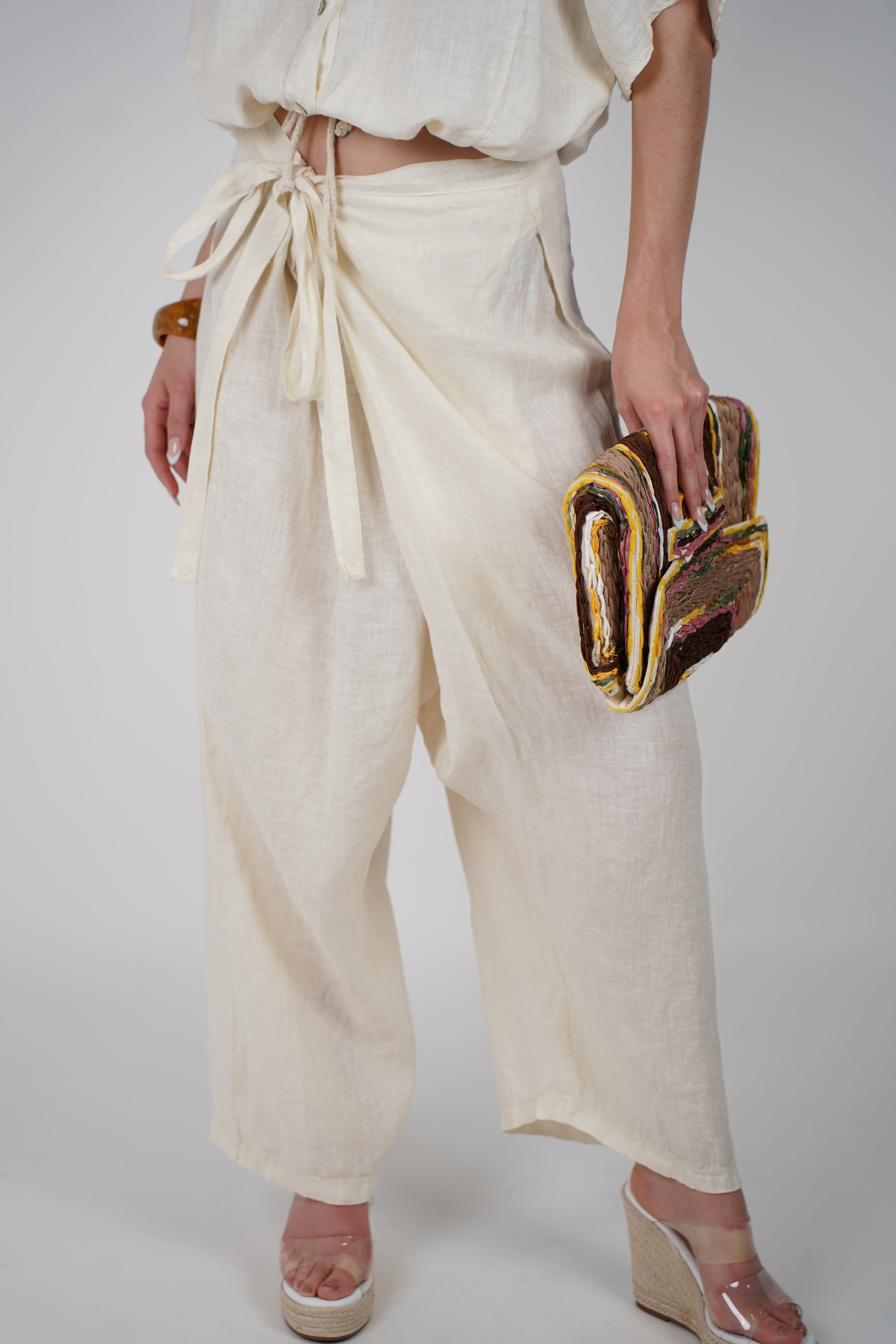 Vionel Linen Pants – Relaxed Fit with Adjustable Tie Waist