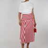 Callena Midi Skirt – Classic Striped A-Line with Nautical Flair