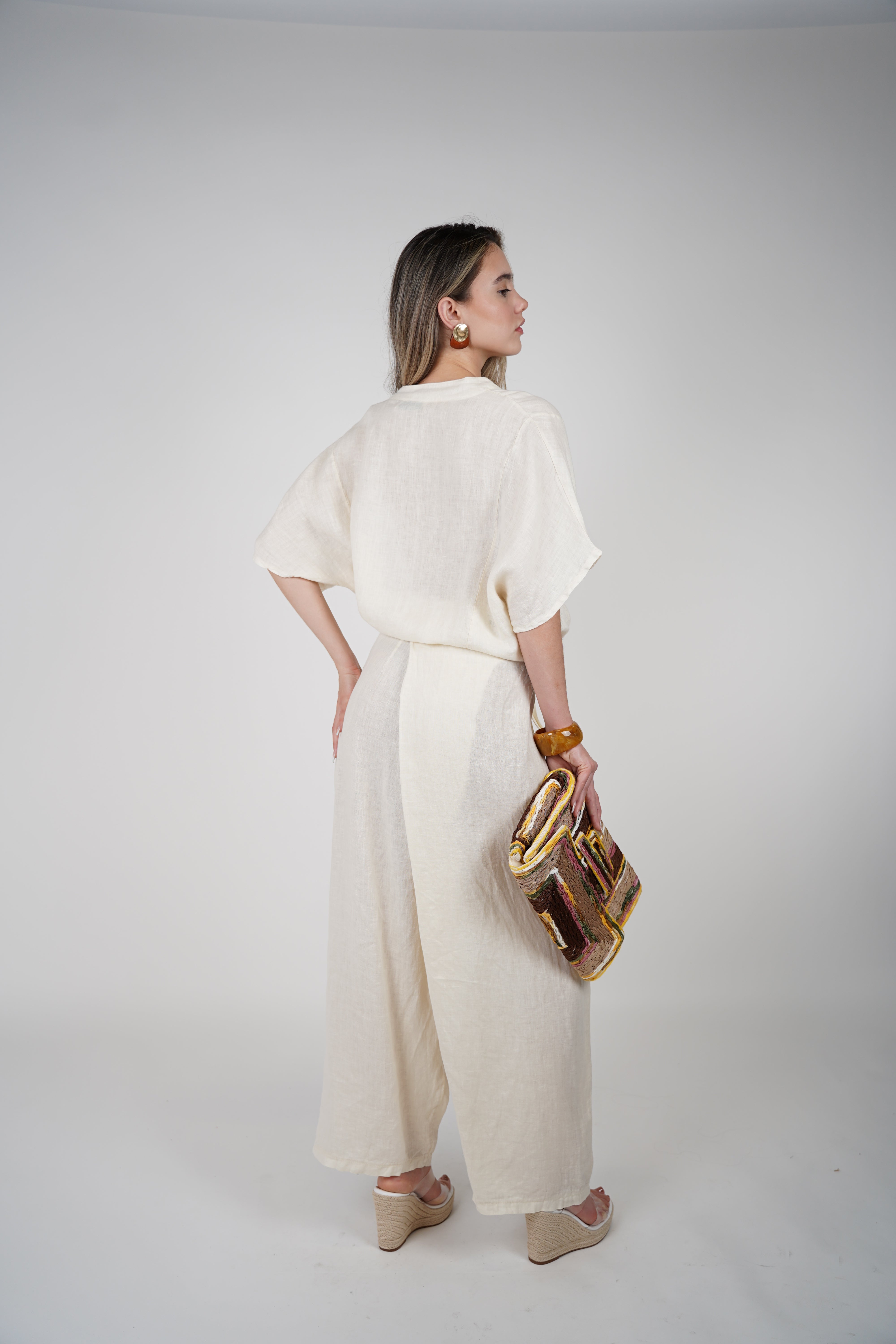 Vionel Linen Pants – Relaxed Fit with Adjustable Tie Waist