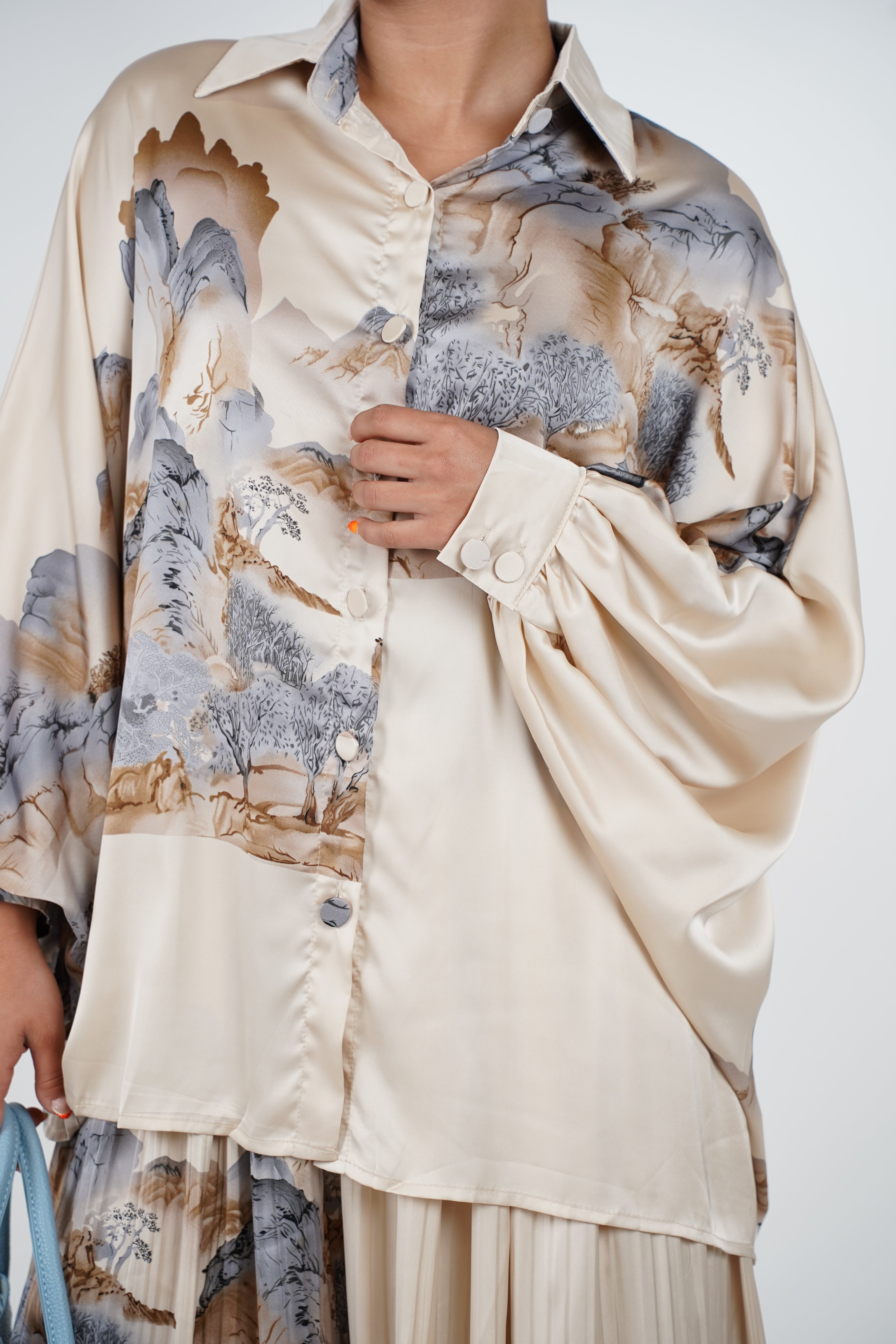 Calira Stamped Pants Set - Effortless Elegance