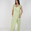 Lurein Linen Zipper Jumpsuit – Effortless Summer Ease
