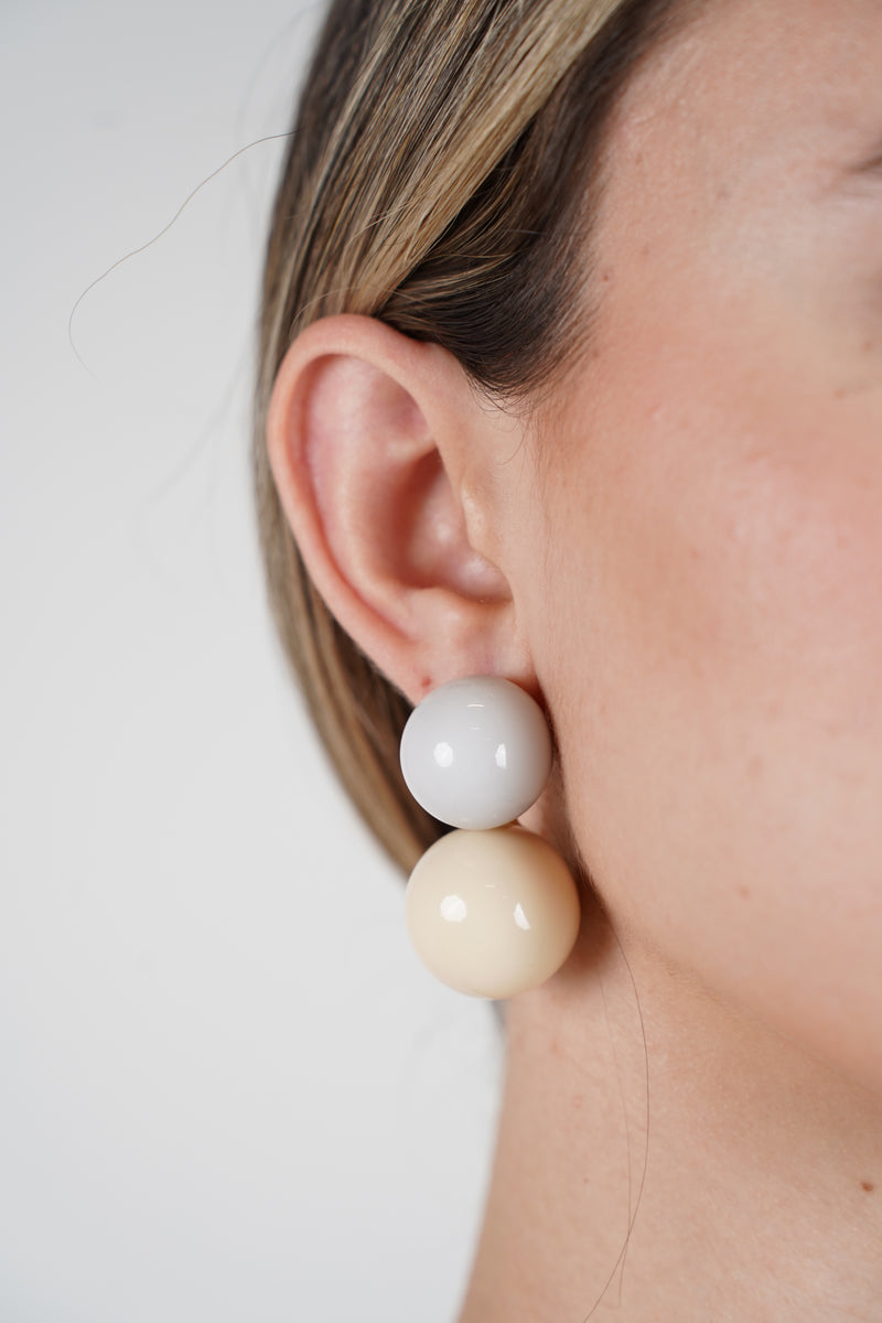 Kanel Earrings – Modern Two-Tone Statement Studs