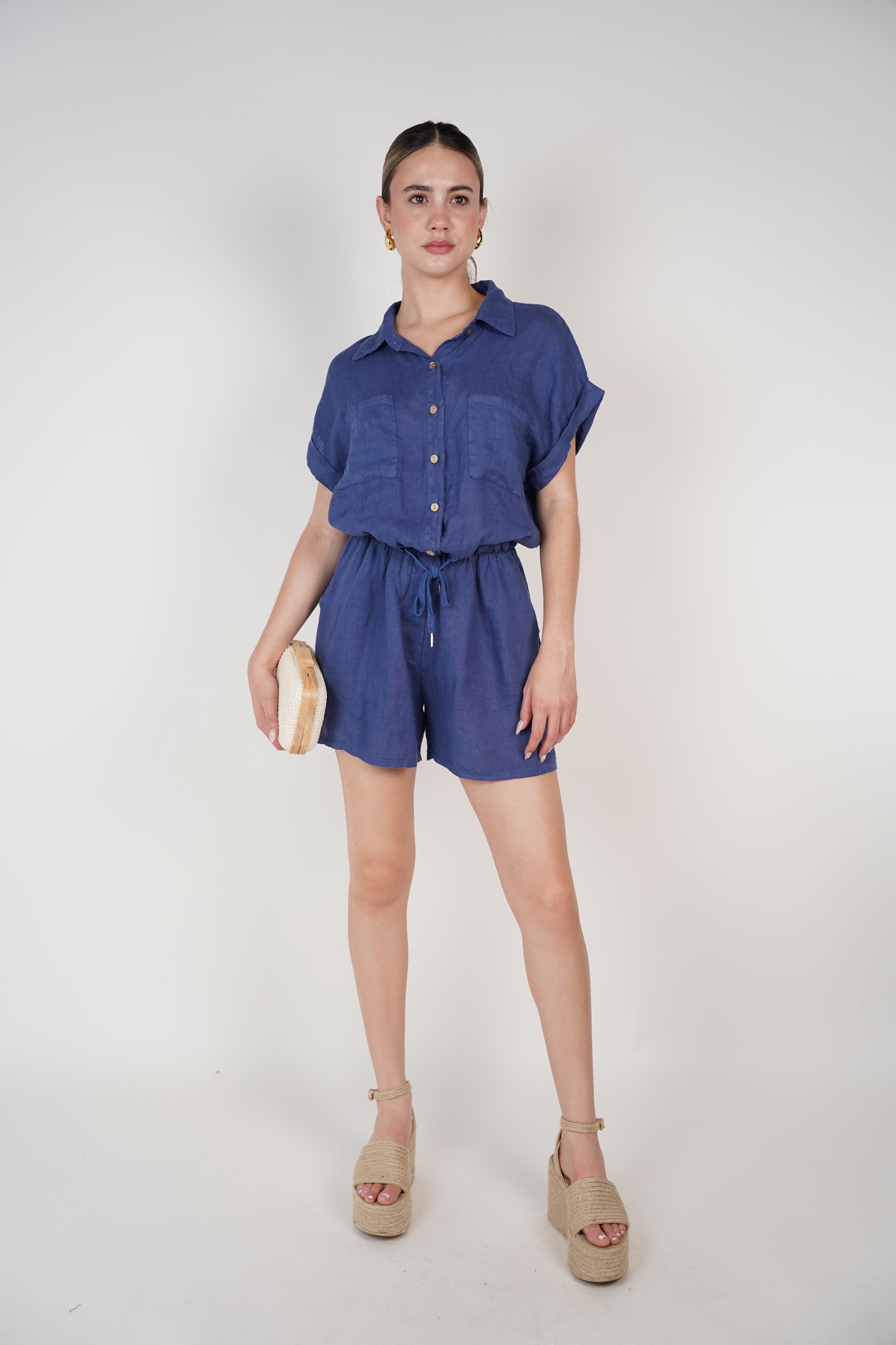 Karo Linen Romper – Easygoing Style, Effortless Cool