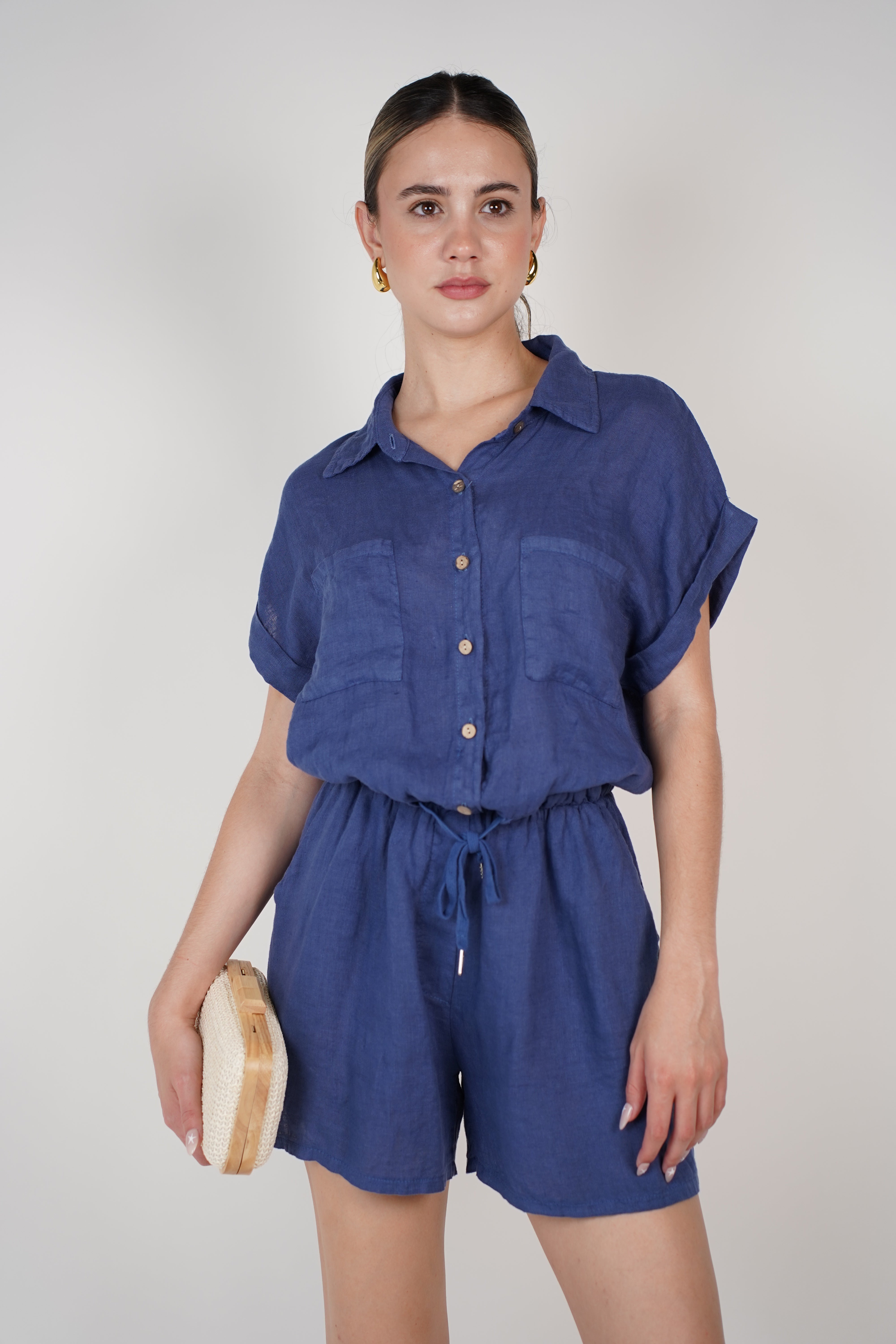 Karo Linen Romper – Easygoing Style, Effortless Cool