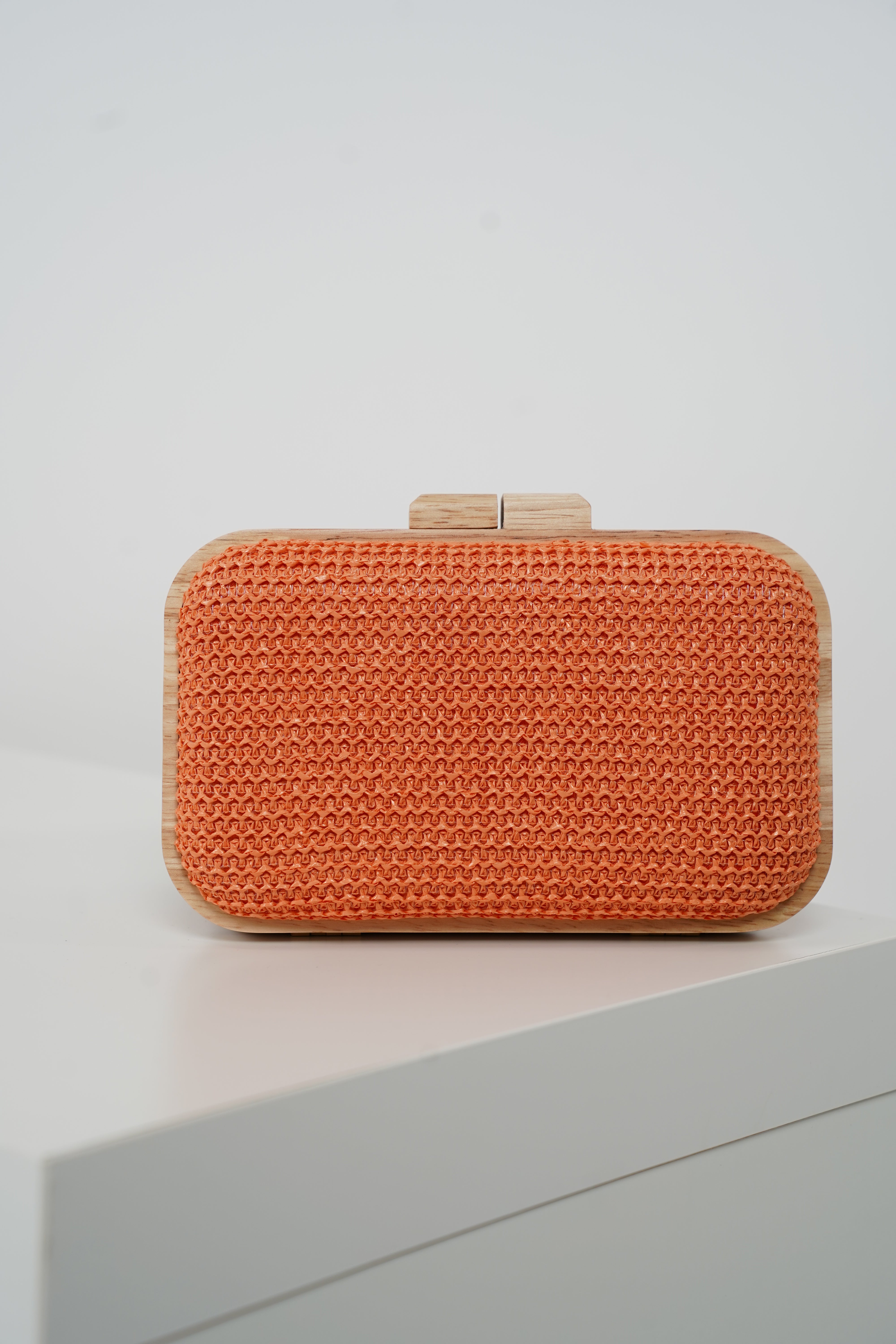 Solea Woven Box Clutch – Green or Beige