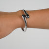 Taliana Thin Bracelet – Sleek Sculptural Wrap in Silver or Gold