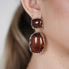 Naylen Dangle Earrings – Iridescent Elegance with Gold Framing