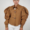 Viole Button Down – Statement Puff Sleeves with Artistic Buttons