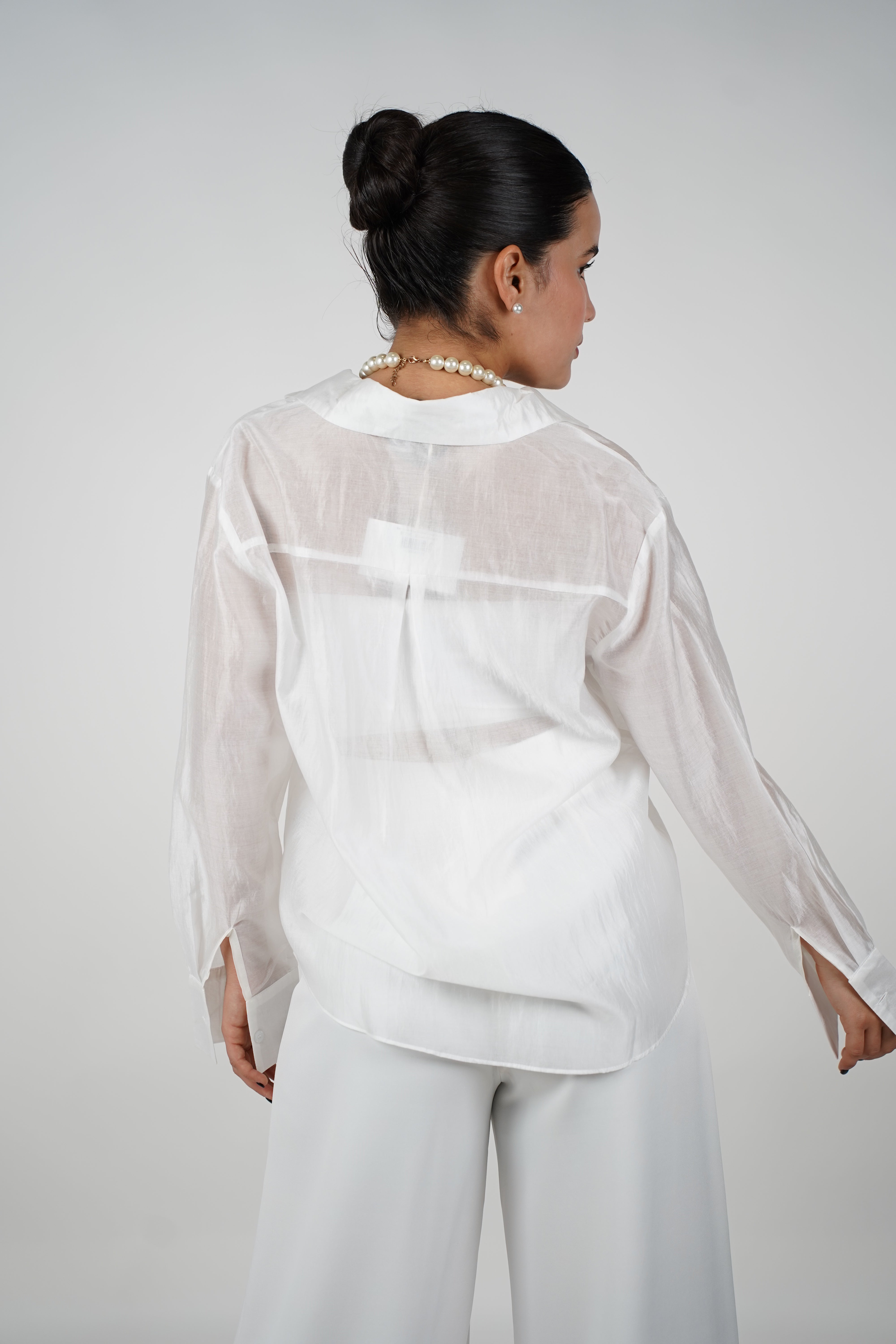 Davi Oversized Button Down – Sheer Drama