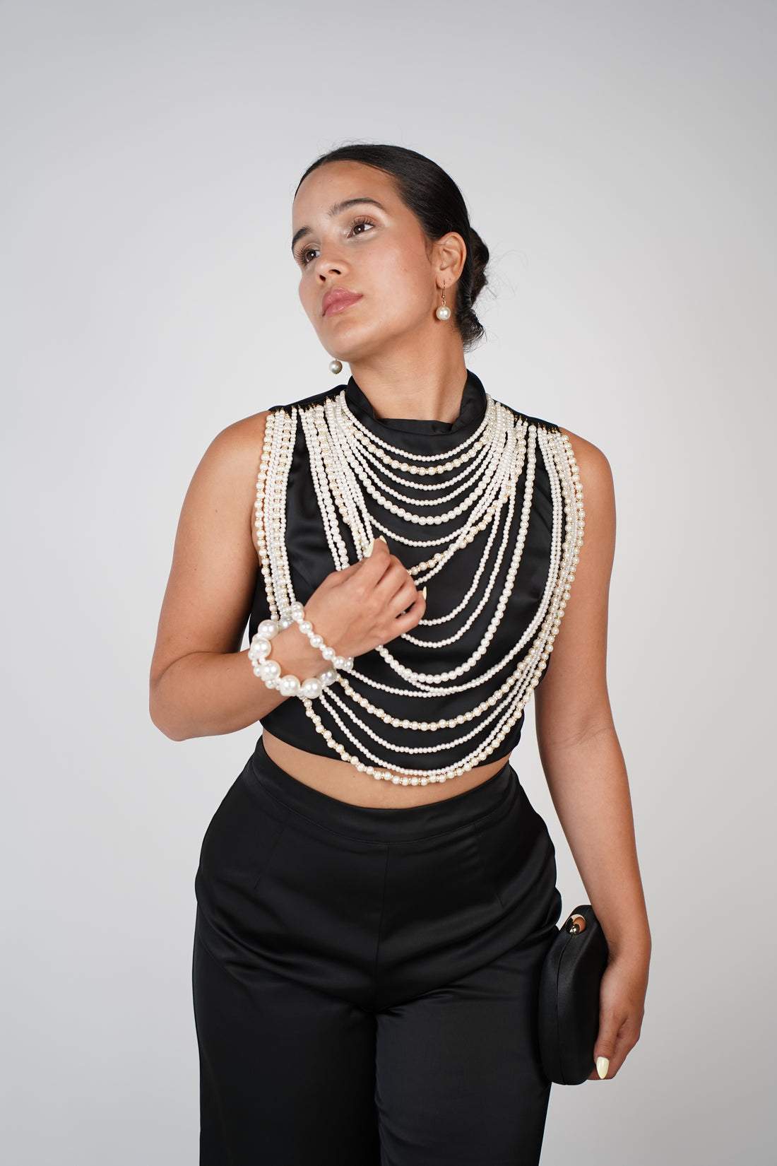 Gracelyn Pants Set – Luxe Satin, Bold Elegance