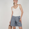 Vive Striped Shorts – High-Waisted Tailored Summer Shorts