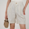 Vive Striped Shorts – High-Waisted Tailored Summer Shorts