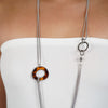 Tessa Necklace – Modern Gold Chain with Tortoise Pendant