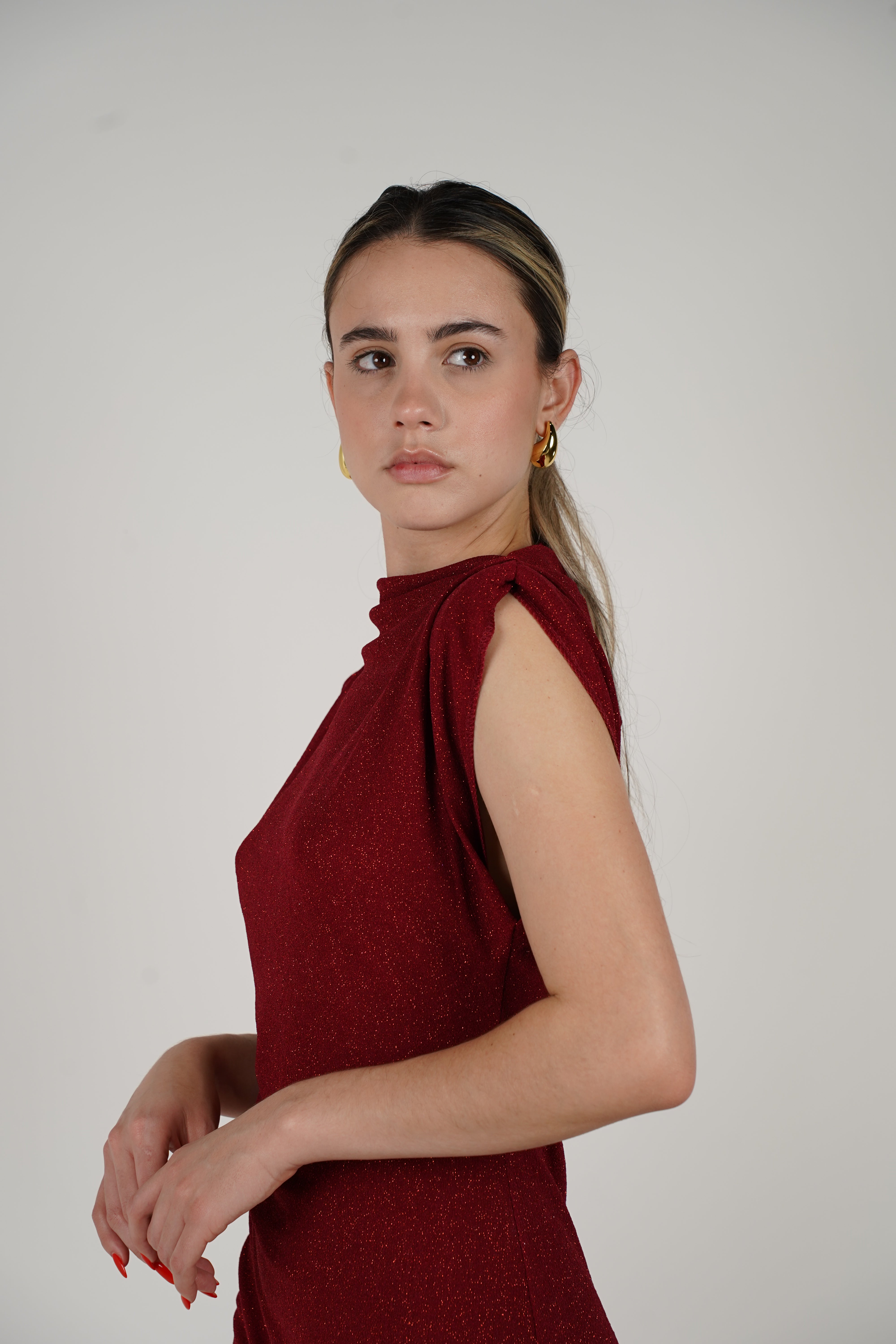 Lurex Mini Dress – Sparkling Sleeveless Bodycon